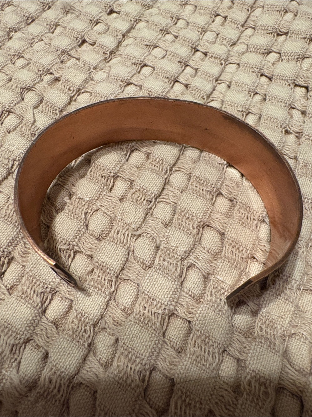 Etched Copper Open Cuff Bracelet - Women - Picture 3 of 4